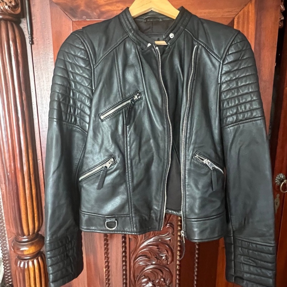 Zara leather jacket